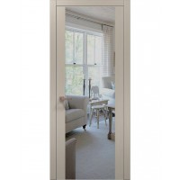 Двері Папа Карло PLATO PL-14 Дуб кремовий, кромка алюміній срібло