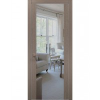 Двері Папа Карло PLATO PL-14 Дуб сірий, кромка алюміній срібло