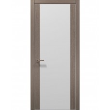 Двері Папа Карло PLATO PL-14 Дуб сірий, кромка алюміній срібло