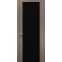 Двері Папа Карло PLATO PL-14 Дуб сірий, кромка алюміній срібло