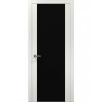 Двері Папа Карло PLATO PL-14 Ясен білий, кромка алюміній срібло