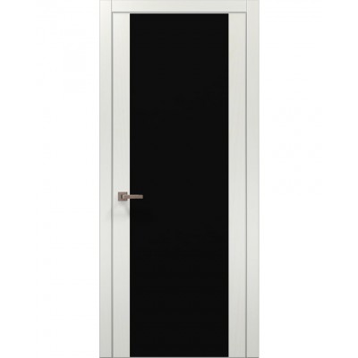 Двері Папа Карло PLATO PL-14 Ясен білий, кромка алюміній срібло