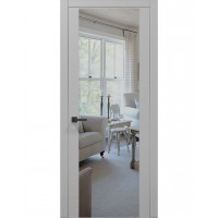 Двери Папа Карло PLATO PL-14 Серый матовый, кромка алюминий серебро