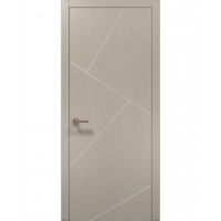 Двери Папа Карло PLATO PL-15 Дуб кремовый, кромка алюминий серебро