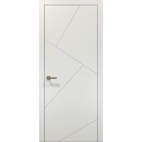 Двери Папа Карло PLATO PL-15 Ясень белый, кромка алюминий серебро