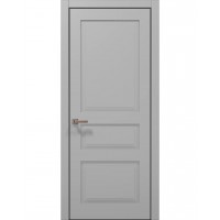 Двері Папа Карло STYLE ST-03 Сірий матовий, кромка алюміній чорний