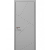 Двері Папа Карло STYLE ST-05 Сірий матовий, кромка алюміній сірий