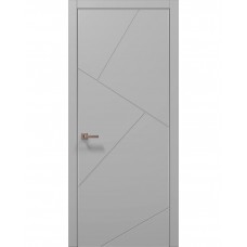 Двері Папа Карло STYLE ST-05 Сірий матовий, кромка алюміній сірий