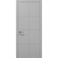 Двери Папа Карло STYLE ST-06 Серый матовый, кромка алюминий серый