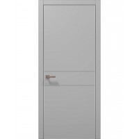 Двері Папа Карло STYLE ST-07 Сірий матовий, кромка алюміній сірий