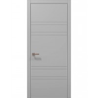 Двері Папа Карло STYLE ST-08 Сірий матовий, кромка алюміній сірий
