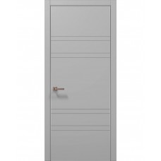 Двері Папа Карло STYLE ST-08 Сірий матовий, кромка алюміній сірий