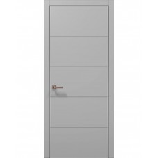Двері Папа Карло STYLE ST-09 Сірий матовий, кромка алюміній сірий