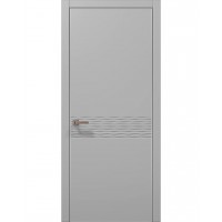 Двері Папа Карло STYLE ST-11 Сірий матовий, кромка алюміній сірий