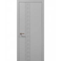 Двері Папа Карло STYLE ST-12 Сірий матовий, кромка алюміній сірий