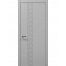Двері Папа Карло STYLE ST-12 Сірий матовий, кромка алюміній сірий