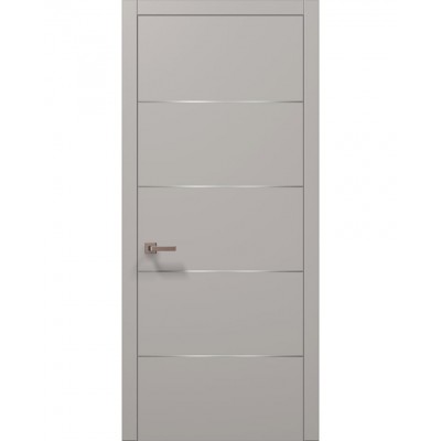 Двері Папа Карло PLATO PL-02 Світло сірий супермат, кромка АВСЧ