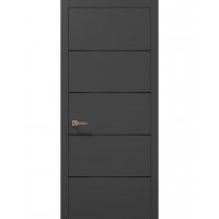 Міжкімнатні двері ПАПА КАРЛО Plato PL-02 Темно сірий супермат, кромка АВСЧ