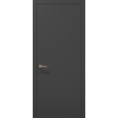 Двери Папа Карло PLATO PL-01 Темно серый супермат, кромка АВСЧ