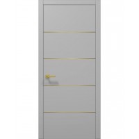 Двері Папа Карло PLATO PL-02 Сірий матовий, кромка АВСЧ