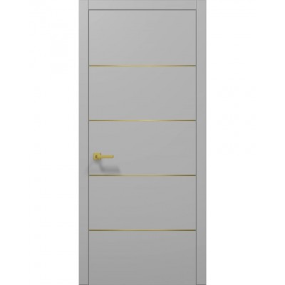 Двері Папа Карло PLATO PL-02 Сірий матовий, кромка АВСЧ