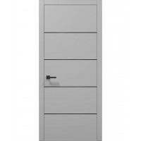 Двері Папа Карло PLATO PL-02 Сірий матовий, кромка АВСЧ
