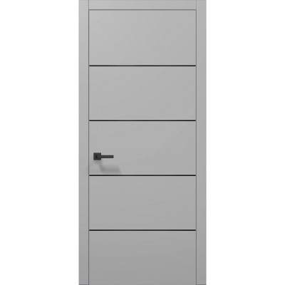 Двері Папа Карло PLATO PL-02 Сірий матовий, кромка АВСЧ