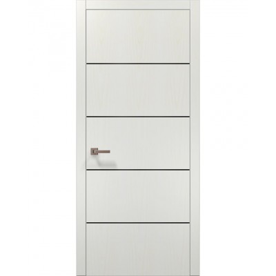 Двері Папа Карло PLATO PL-02 Ясен білий, кромка АВСЧ