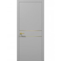Двері Папа Карло PLATO PL-07 Сірий матовий, кромка АВСЧ
