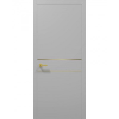 Двері Папа Карло PLATO PL-07 Сірий матовий, кромка АВСЧ