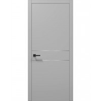 Двері Папа Карло PLATO PL-07 Сірий матовий, кромка АВСЧ