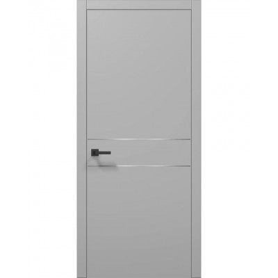 Двері Папа Карло PLATO PL-07 Сірий матовий, кромка АВСЧ