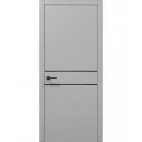 Двері Папа Карло PLATO PL-07 Сірий матовий, кромка АВСЧ