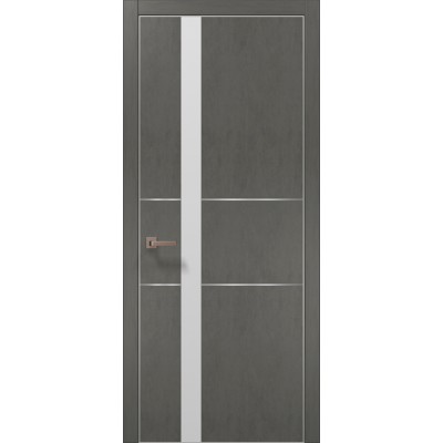 Двері Папа Карло PLATO PL-08 Бетон сірий, кромка АВСЧ