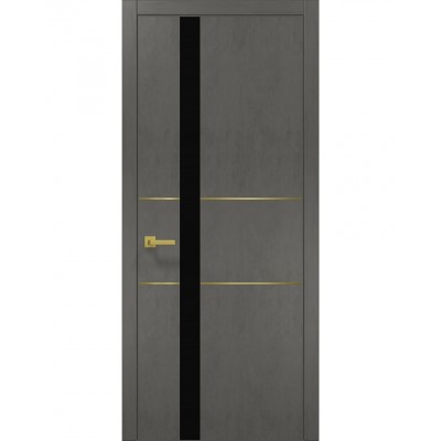 Двері Папа Карло PLATO PL-08 Бетон сірий, кромка АВСЧ