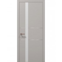 Двери Папа Карло PLATO PL-08 Светло серый супермат, кромка АВСЧ