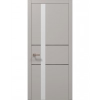 Двери Папа Карло PLATO PL-08 Светло серый супермат, кромка АВСЧ