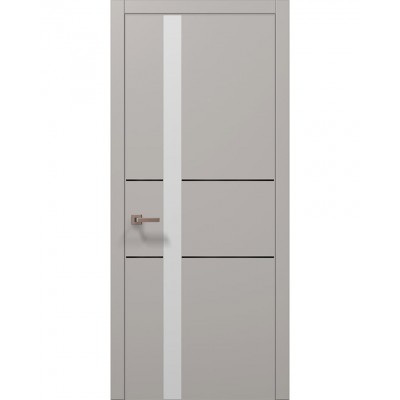 Двері Папа Карло PLATO PL-08 Світло сірий супермат, кромка АВСЧ