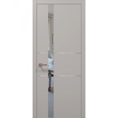 Двері Папа Карло PLATO PL-08 Світло сірий супермат, кромка АВСЧ