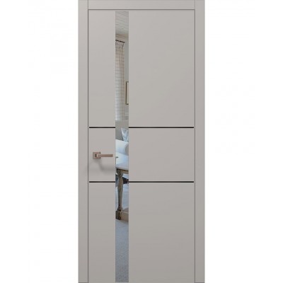 Двері Папа Карло PLATO PL-08 Світло сірий супермат, кромка АВСЧ