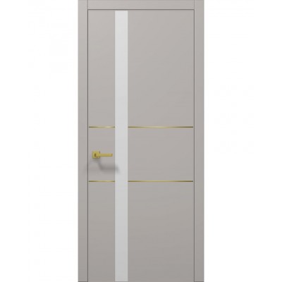 Двері Папа Карло PLATO PL-08 Світло сірий супермат, кромка АВСЧ