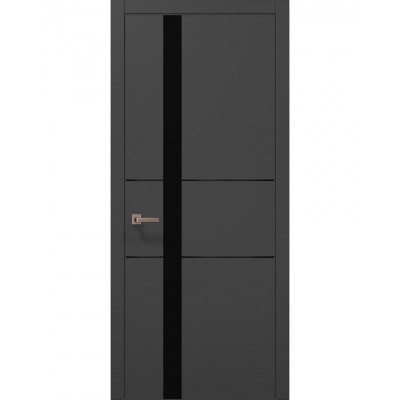 Двері Папа Карло PLATO PL-08 Темно сірий супермат, кромка АВСЧ