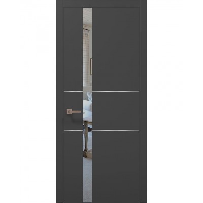 Двері Папа Карло PLATO PL-08 Темно сірий супермат, кромка АВСЧ