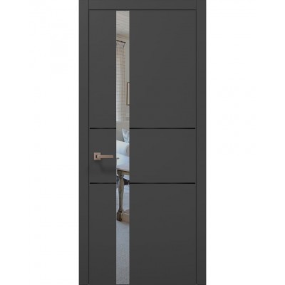 Двері Папа Карло PLATO PL-08 Темно сірий супермат, кромка АВСЧ