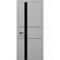 Двері Папа Карло PLATO PL-08 Сірий матовий, кромка АВСЧ
