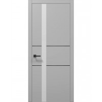 Двері Папа Карло PLATO PL-08 Сірий матовий, кромка АВСЧ