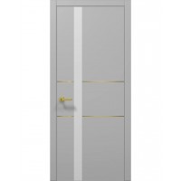 Двері Папа Карло PLATO PL-08 Сірий матовий, кромка АВСЧ