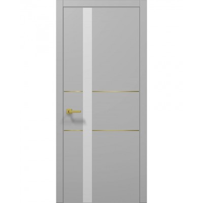 Двері Папа Карло PLATO PL-08 Сірий матовий, кромка АВСЧ