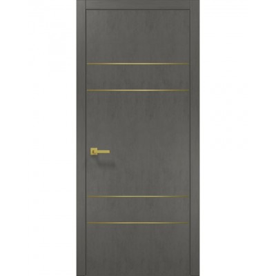 Двері Папа Карло PLATO PL-09 Бетон сірий, кромка АВСЧ