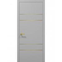 Двері Папа Карло PLATO PL-09 Сірий матовий, кромка АВСЧ